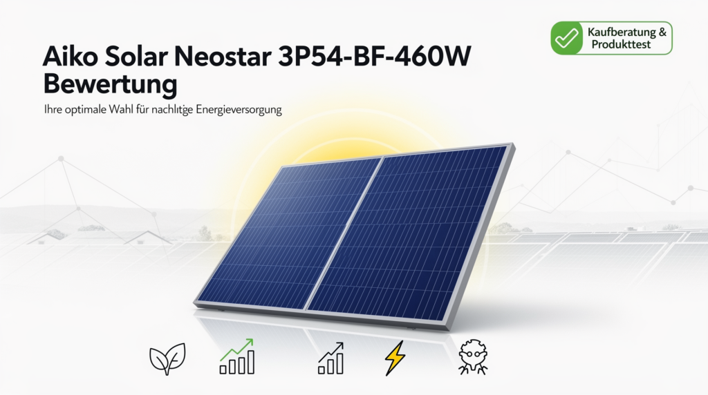 Aiko Solar Neostar 3P54-BF-460W Modultest Bewertung für nachhaltige Energieversorgung