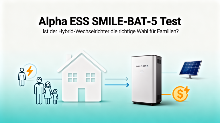 Alpha ESS SMILE-BAT-5 Test: Ist der Hybrid-Wechselrichter die richtige Wahl für Familien? Beitragsbild zum Alpha ESS SMILE-BAT-5 Test für familienfreundliche Energielösungen