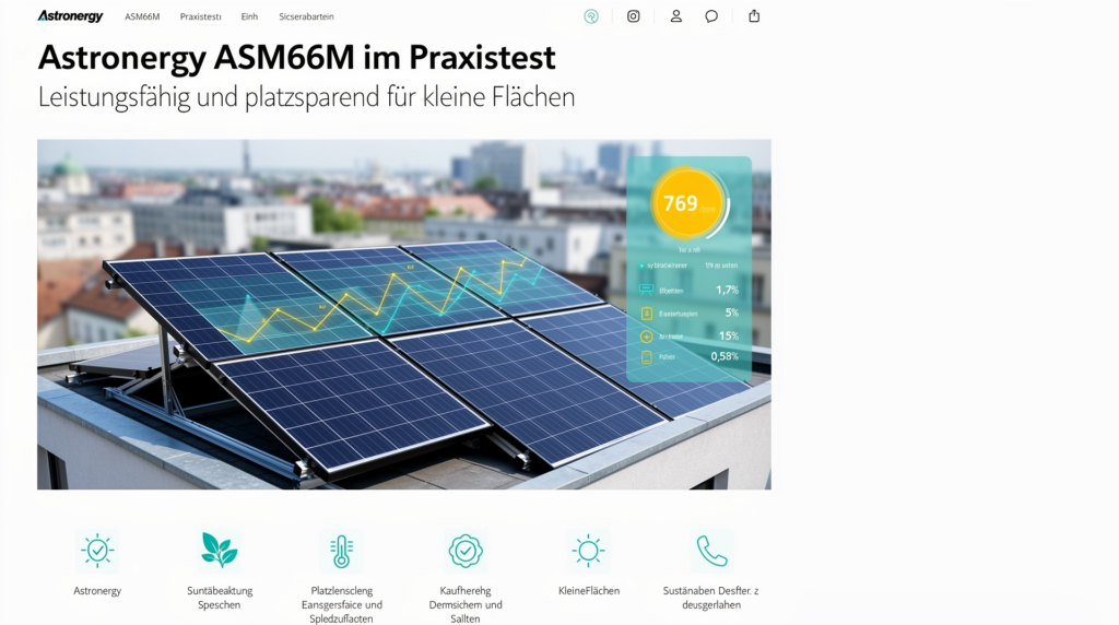 Astronergy ASM66M im Praxistest: Leistungsfähig und platzsparend für kleine Flächen Astronergy ASM66M Modul im Praxistest für platzsparende Solarlösungen