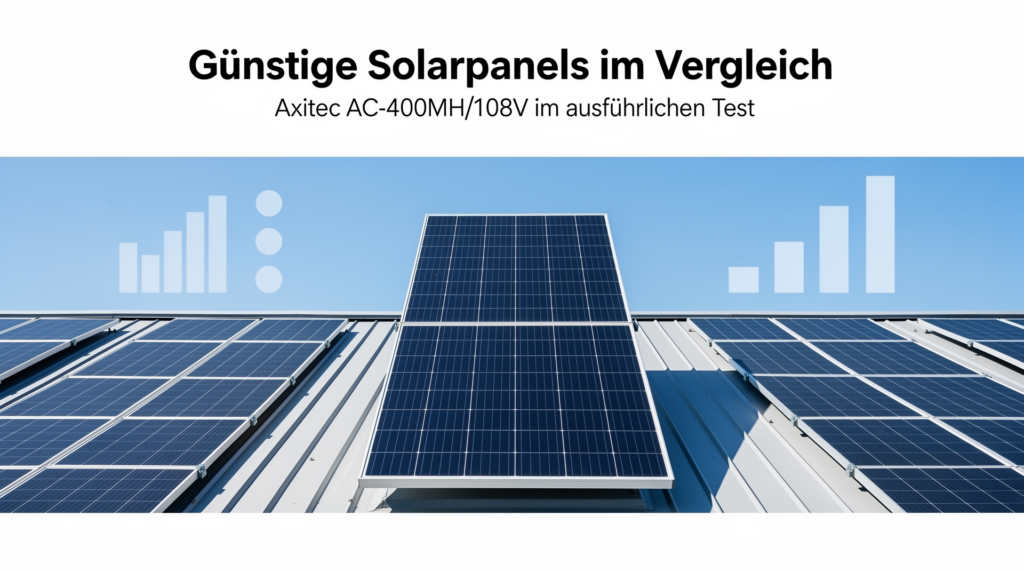 Günstige Solarpanels im Vergleich: Der Axitec AC-400MH/108V Test überzeugt Axitec AC-400MH/108V Test als kosteneffektives Solarpanel im Vergleich