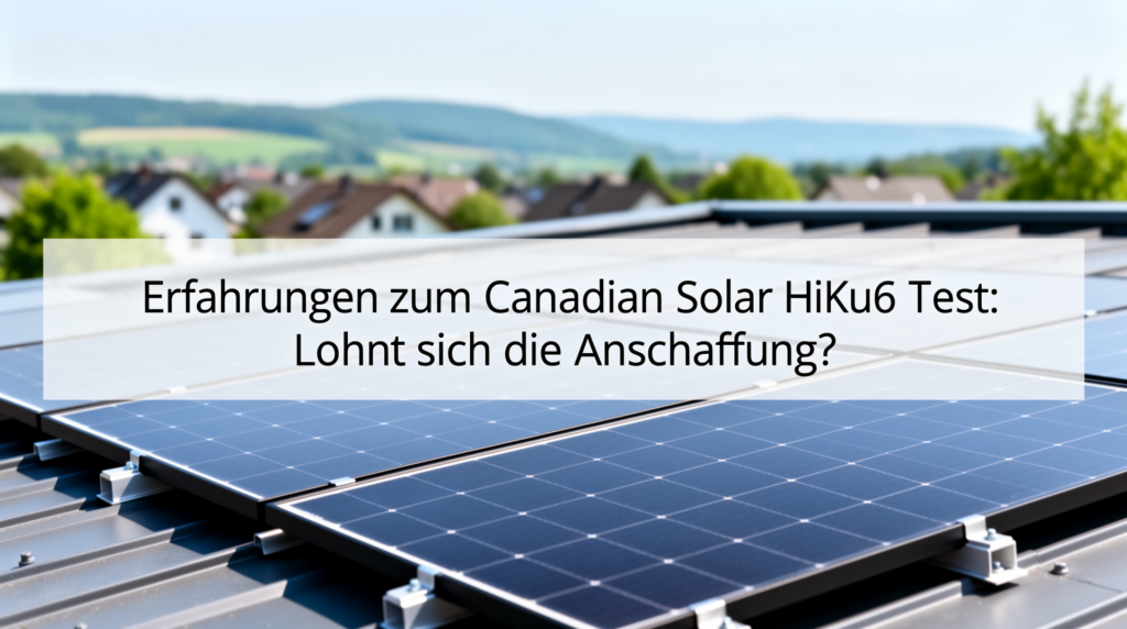 Erfahrungen zum Canadian Solar HiKu6 Test: Lohnt sich die Anschaffung? Erfahrungen aus dem Canadian Solar HiKu6 Test zur Anschaffung und Leistungsbewertung