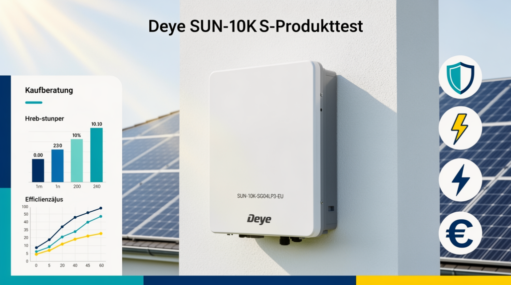 Deye SUN-10K-SG04LP3-EU Erfahrungen: Effizienz und Zuverlässigkeit im Praxisvergleich Illustration zum Thema Deye SUN-10K-SG04LP3-EU Erfahrungen