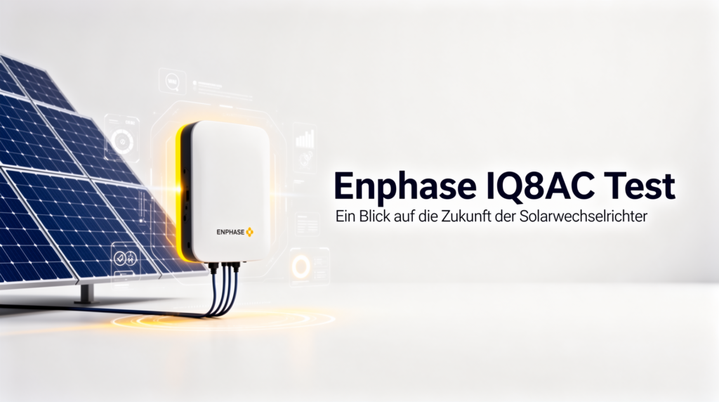 Enphase IQ8AC Test: Ein Blick auf die Zukunft der Solarwechselrichter Enphase IQ8AC Test mit hoher Effizienz und smarter Energieverteilung für Solaranlagen