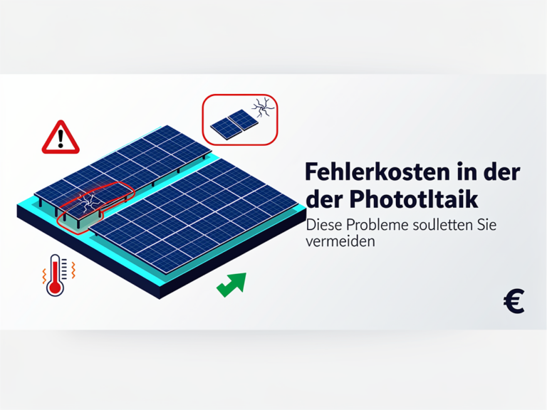 Fehlerkosten in Photovoltaikanlagen erkennen und vermeiden für optimale Energieeinsparungen