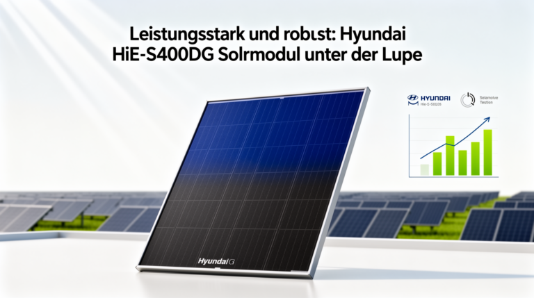 Hyundai HiE-S400DG Solarmodul mit 400Wp in robustem Design für zuverlässige Energieerzeugung