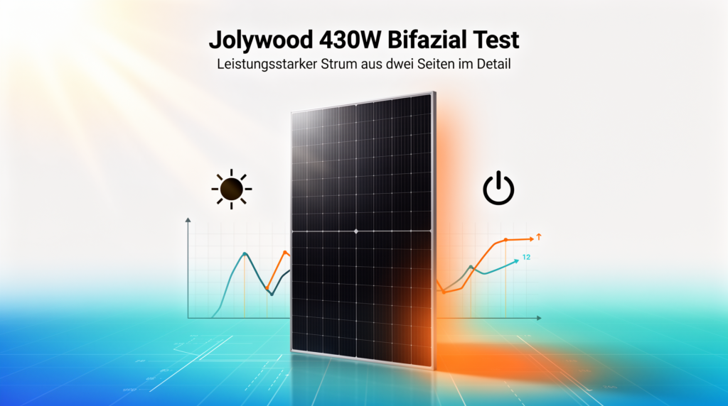 Jolywood 430W Bifazial Test: Leistungsstarker Strom aus zwei Seiten im Detail Jolywood 430W Bifazial Test: leistungsstarkes Solarmodul mit doppelter Energieausbeute