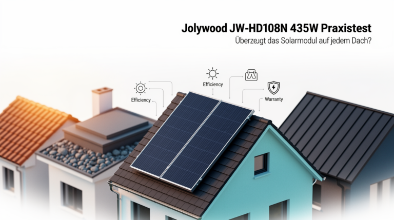 Jolywood JW-HD108N 435W Solarmodul im Praxistest auf verschiedenen Dachtypen