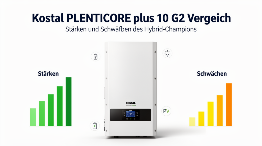 Kostal PLENTICORE plus 10 G2 Vergleich: Stärken und Schwächen des Hybrid-Champions entdecken Kostal PLENTICORE plus 10 G2 Vergleich von Stärken und Schwächen des Hybridwechselrichters
