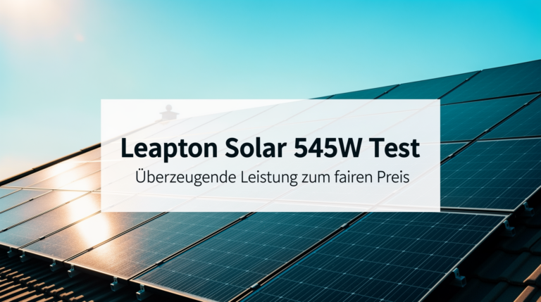 Leapton Solar 545W Test: effiziente Solarmodule mit hohem Preis-Leistungs-Verhältnis