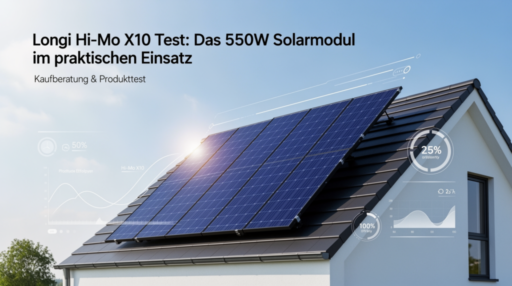 Longi Hi-Mo X10 Test: Das 550W Solarmodul im praktischen Einsatz Longi Hi-Mo X10 Test des 550W Solarmoduls im praktischen Einsatz