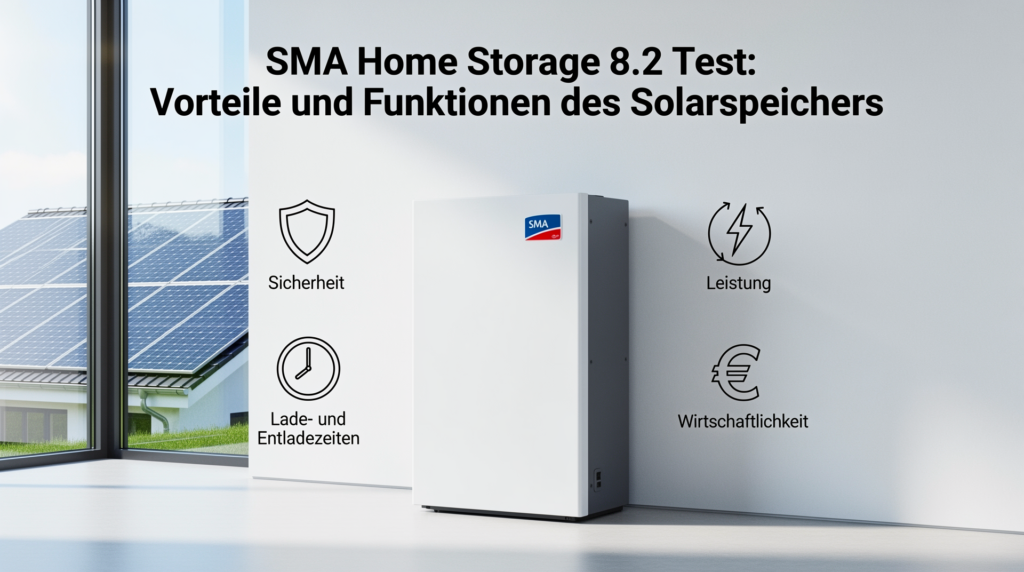SMA Home Storage 8.2 Test: Vorteile und Funktionen des Solarspeichers SMA Home Storage 8.2 Testbild mit Solarspeicher und technischen Details