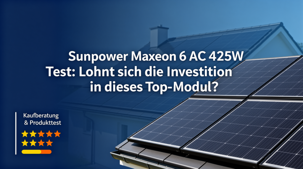 Sunpower Maxeon 6 AC 425W Test: Lohnt sich die Investition in dieses Top-Modul? Testbericht zum Sunpower Maxeon 6 AC 425W Modul und dessen Vorteile und Nachteile