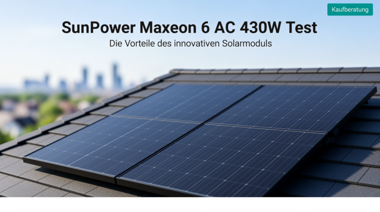SunPower Maxeon 6 AC 430W Test mit hohen Wirkungsgraden und langer Garantie