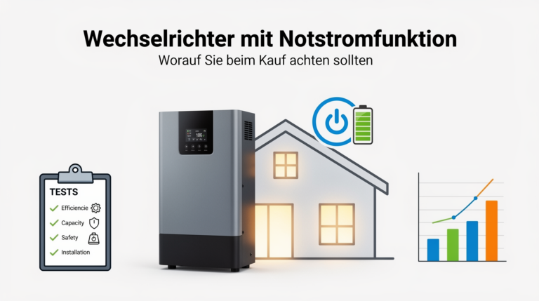 Wechselrichter mit Notstromfunktion für zuverlässige Stromversorgung bei Ausfällen
