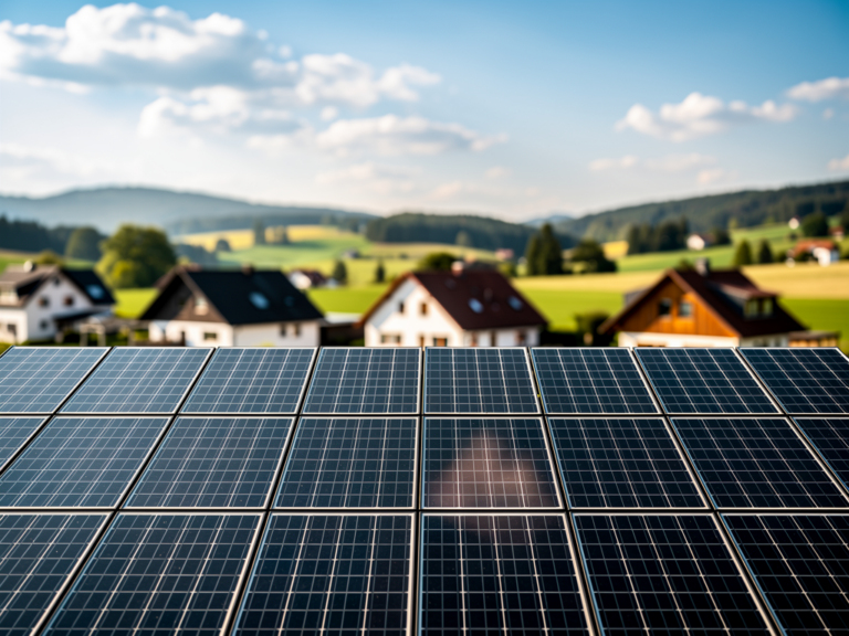 So nutzen Sie die Photovoltaik Förderung in Baden-Württemberg 2026 optimal aus Moderne Solaranlage mit Förderhinweisen zur Photovoltaik Förderung BW 2026 in Baden-Württemberg