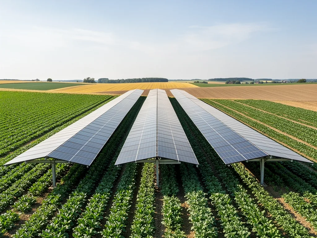 Agri-Photovoltaik Mecklenburg Vorpommern als Zukunftsmodell für nachhaltige Landwirtschaft und Agri-Photovoltaik-Anlage in Mecklenburg Vorpommern mit Solarmodulen über Ackerland
