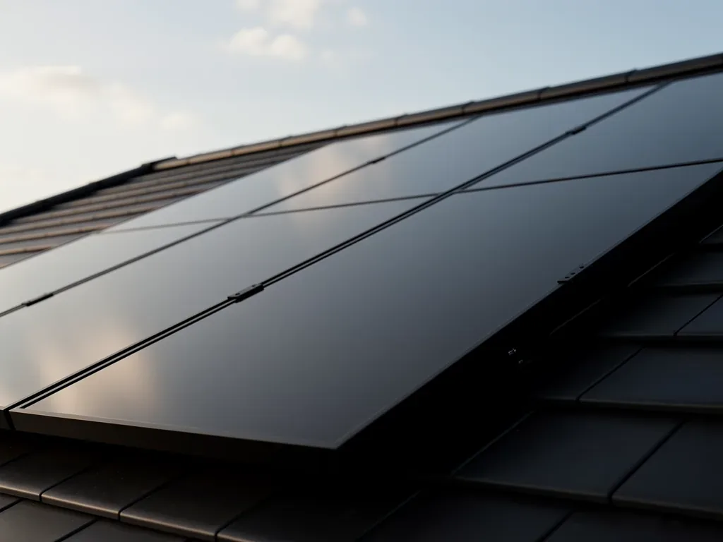 Aiko Solar Neostar 3P Praxistest: Leistung und Effizienz im Detail Aiko Solar Neostar 3P Solarmodul im Praxistest auf einem Dach montiert