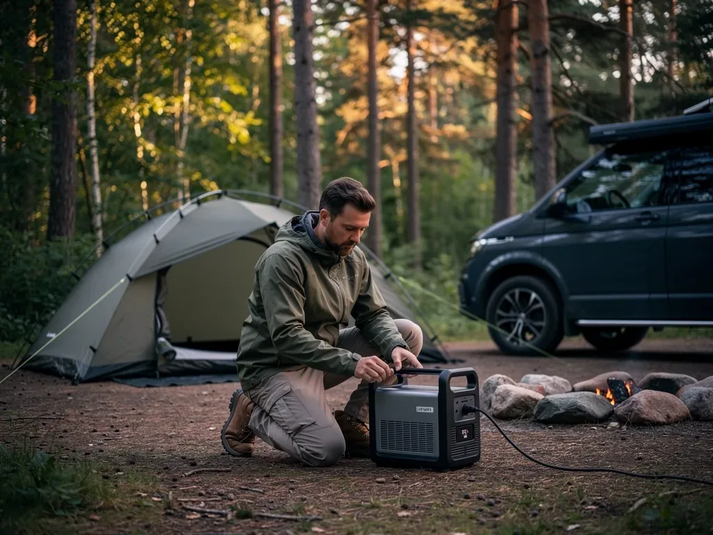Anker Solix F1200 Test: Leistung und Praxiserfahrungen im Überblick Anker Solix F1200 Powerstation mit Schuko-Steckdosen und robustem Design im Praxistest