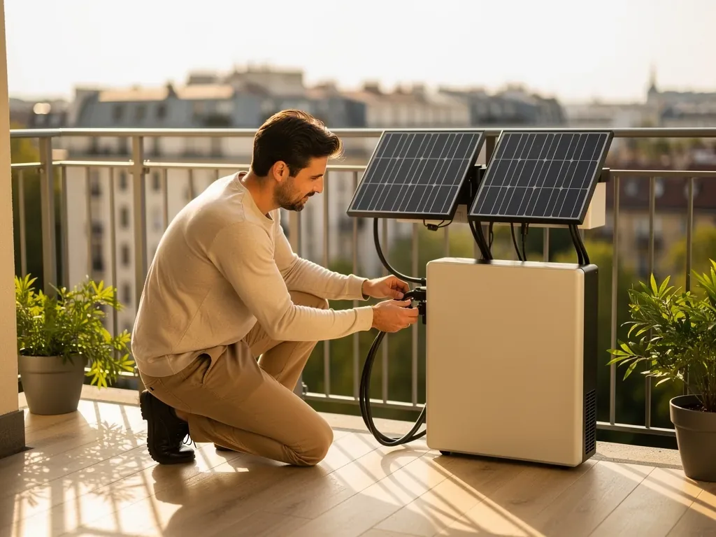 Balkonkraftwerk Speicher optimal nutzen für mehr Unabhängigkeit zu Hause Balkonkraftwerk mit Lithium-Ionen Speicher zur effizienten Nutzung von Solarstrom zu Hause