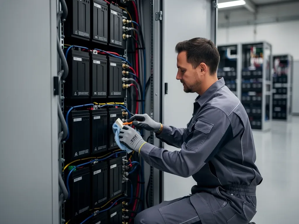 Batteriepflege Notstromsysteme richtig durchführen für längere Lebensdauer Notstrombatterie während Wartung zur Verlängerung der Lebensdauer im Einsatz