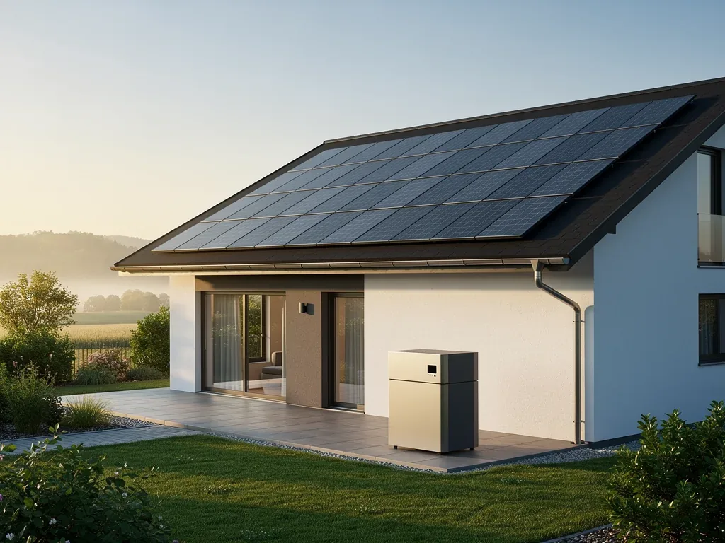 Die beste PV mit Speicher 2026 für maximale Energieunabhängigkeit Moderne Photovoltaikanlage mit Batteriespeicher für maximale Energieunabhängigkeit 2026