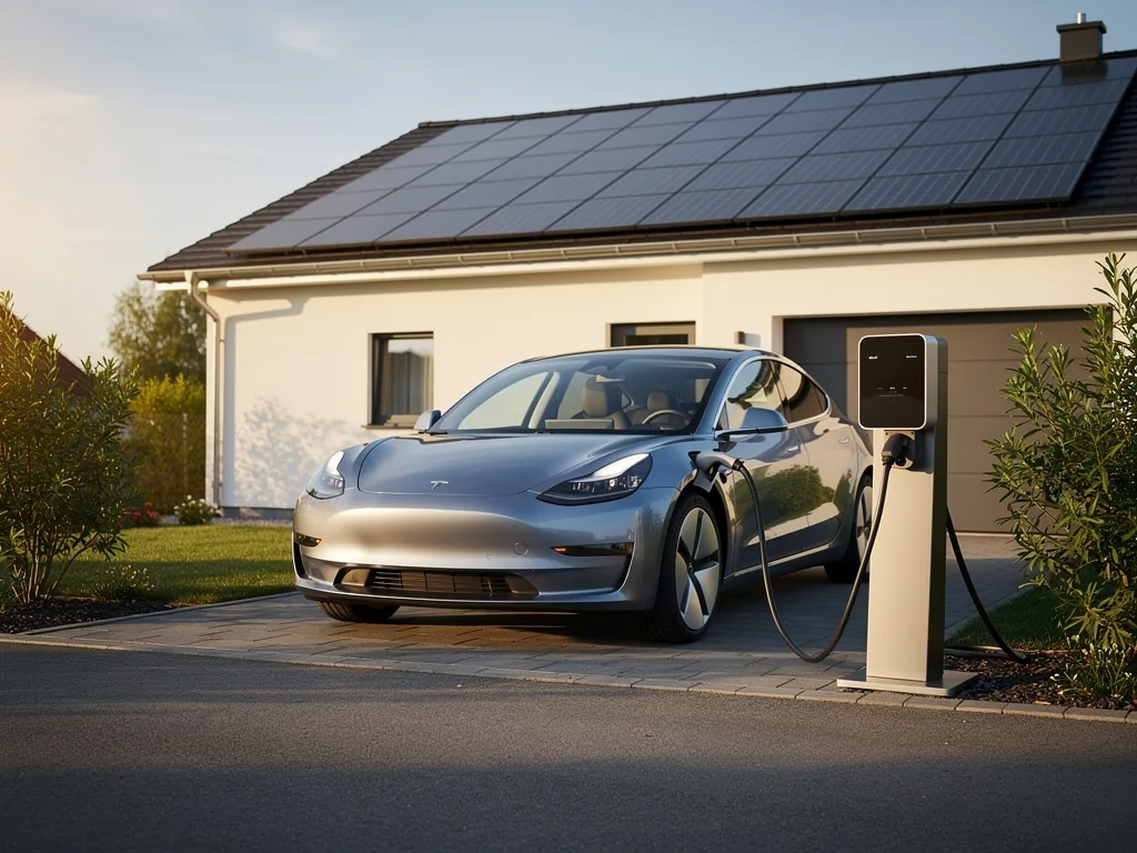 E-Auto Stromspeicher effizient nutzen mit bidirektionalem Laden E-Auto lädt bidirektional und speist Strom effizient ins Hausnetz zurück