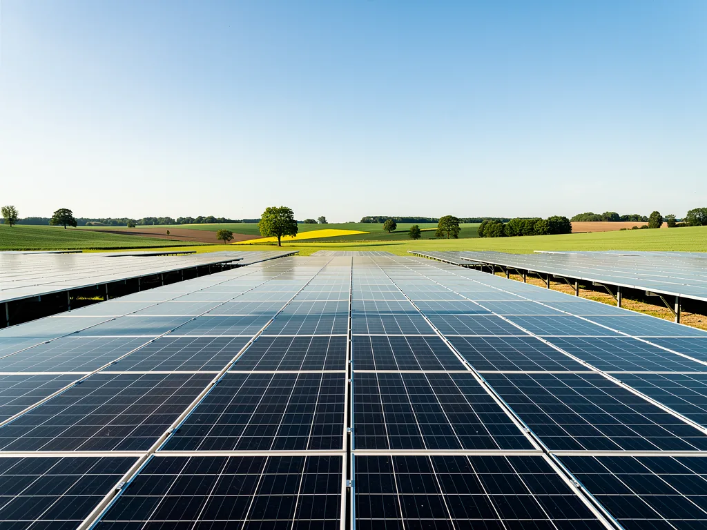 EEG 2027 Photovoltaik in Mecklenburg-Vorpommern was sich jetzt ändert Solaranlage auf Dach in Mecklenburg-Vorpommern vor blauem Himmel mit EEG 2027 Schriftzug