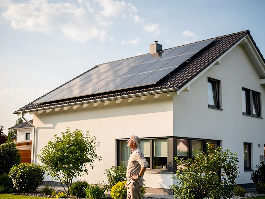 Einspeisevergütung 2026 Bedeutung und Änderungen für Photovoltaik-Anlagen Photovoltaik-Anlage mit Solarzellen zur Einspeisevergütung 2026 und Förderung