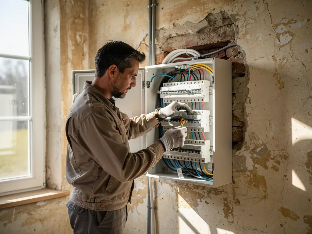 Elektroinstallation PV im Altbau modernisieren für optimale Energieeffizienz Moderne Elektroinstallation für PV-Anlage in Altbau zur Energieeffizienzsteigerung