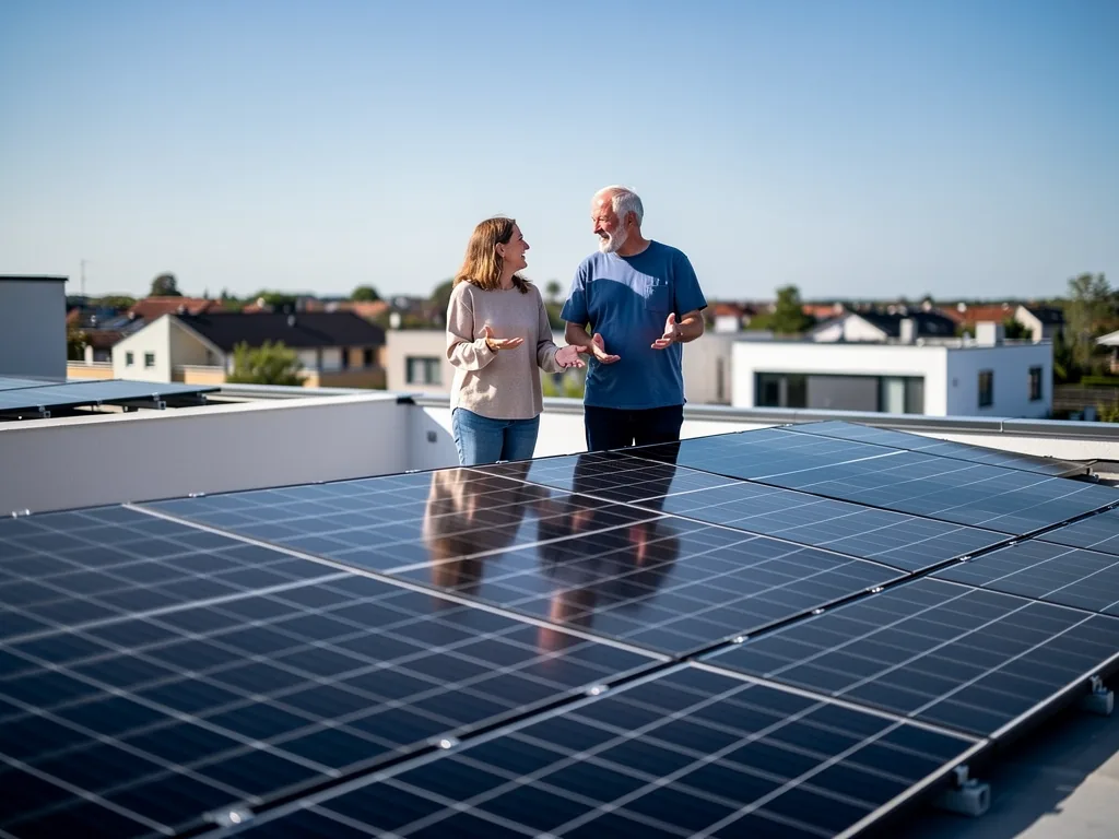 Enpal Solaranlage auf Hausdach mit Fokus auf Service und Kundenqualität
