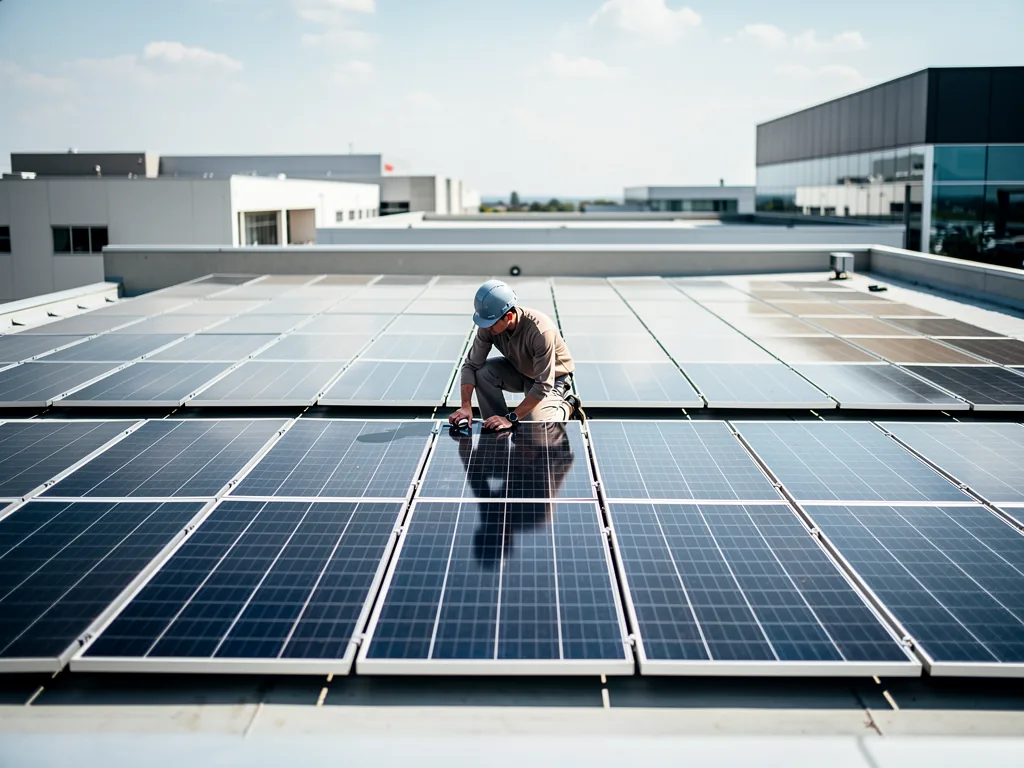 Enpal Gewerbe effiziente Solarlösungen für nachhaltige Unternehmen Illustration zum Thema Enpal Gewerbe