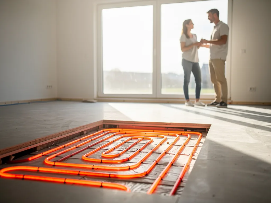 Heizung Kosten Neubau realistisch kalkulieren und clever sparen Moderne Heizungsanlage im Neubau mit nachhaltiger Energiequelle und Kostenkalkulation