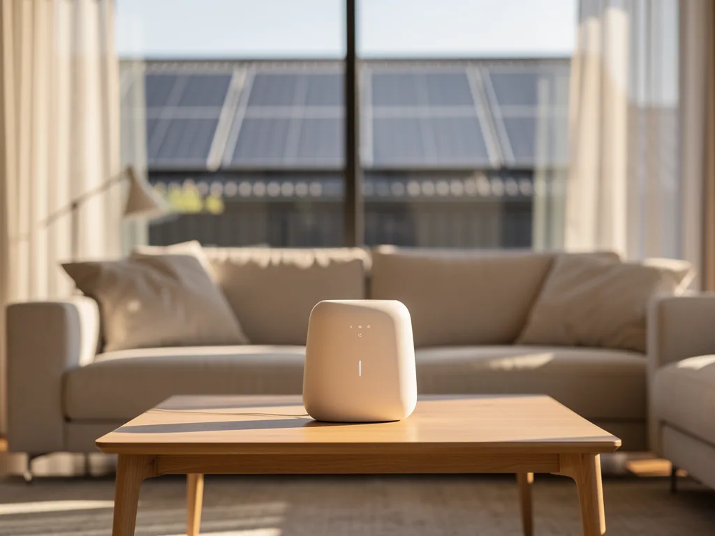 HEMS Marktübersicht 2025 zeigt Potenziale durch flexible Energiepreise Haus mit Solarzellen und digitalem Energiemanagementsystem im Kontext flexibler Stromtarife