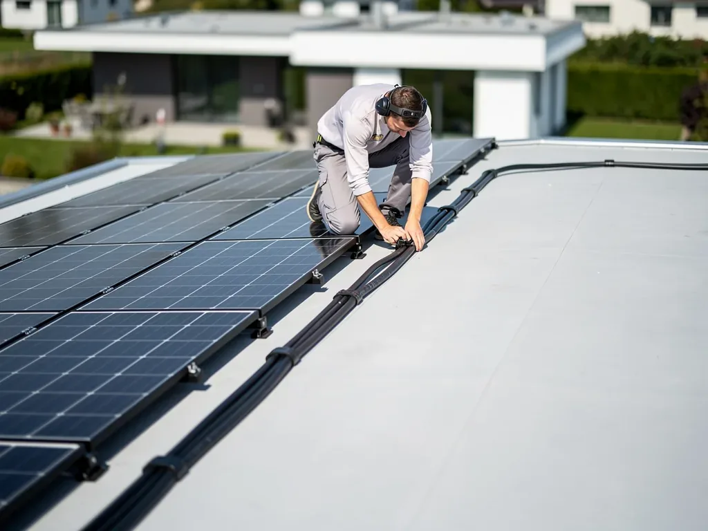 Kabelwege PV sauber integrieren für eine ästhetische Solaranlagen-Sanierung Saubere und sichere PV-Kabelwege harmonisch in Gebäudestruktur integriert