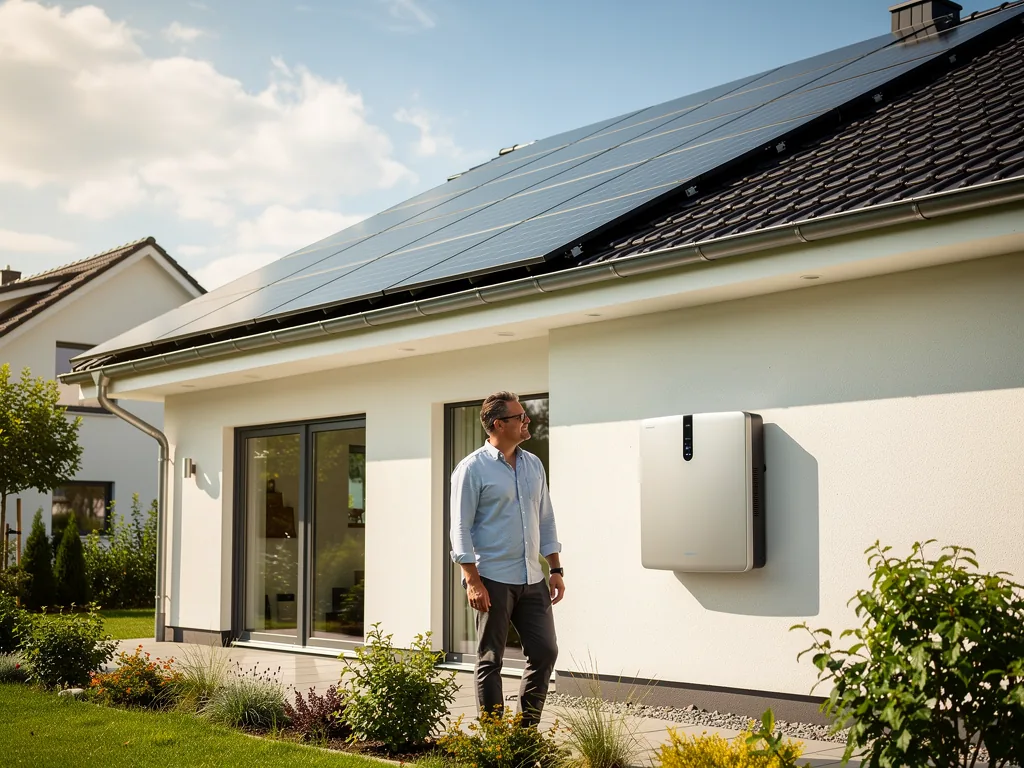 KfW 270 Photovoltaik Förderung für Solarstromanlagen mit Batteriespeicher Moderne Photovoltaikanlage mit Batteriespeicher gefördert durch KfW 270 Programm