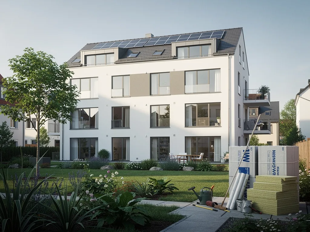 Kfw Förderung Bestand effektiv nutzen für energieeffiziente Sanierungen Haus mit moderner Wärmedämmung symbolisiert Kfw Förderung Bestand für Sanierungen