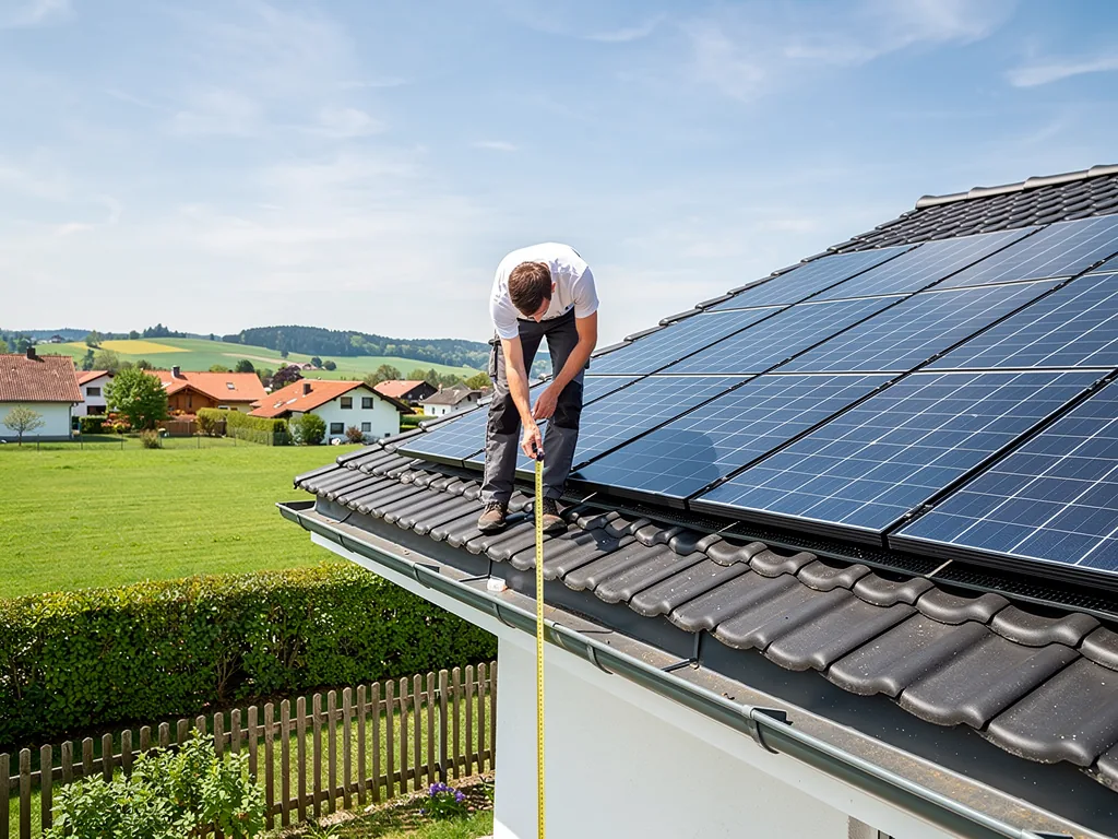 Photovoltaik Abstand Bayern genau erklärt für Nachbarschaft und Freiflächen Photovoltaikanlage auf Hausdach mit 0,5 Meter Abstand zur Nachbargrenze in Bayern