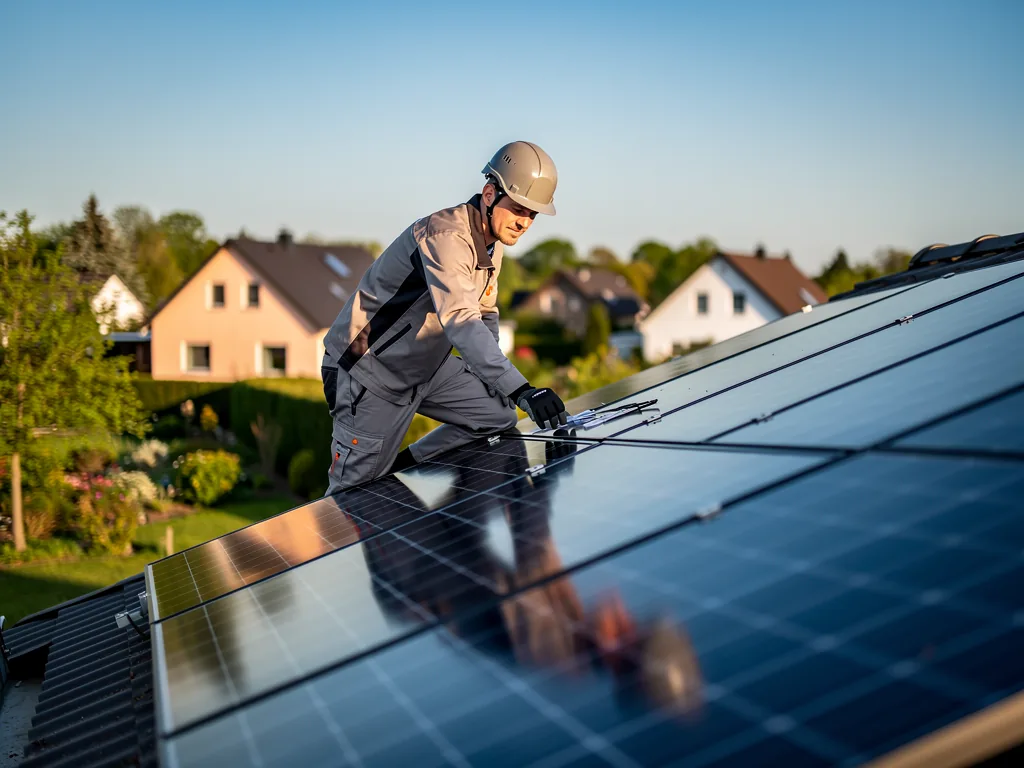 Photovoltaik Brandenburg Auswahlverfahren verstehen und richtig nutzen Photovoltaikanlage in Brandenburg vor Hintergrund von Solar- und Energienetzplanung