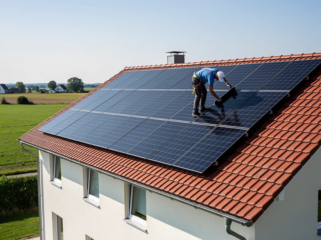 Photovoltaik Brandenburg Kosten verstehen und richtig kalkulieren Photovoltaikanlage auf Hausdach in Brandenburg Kostenübersicht und Kalkulationsfaktoren