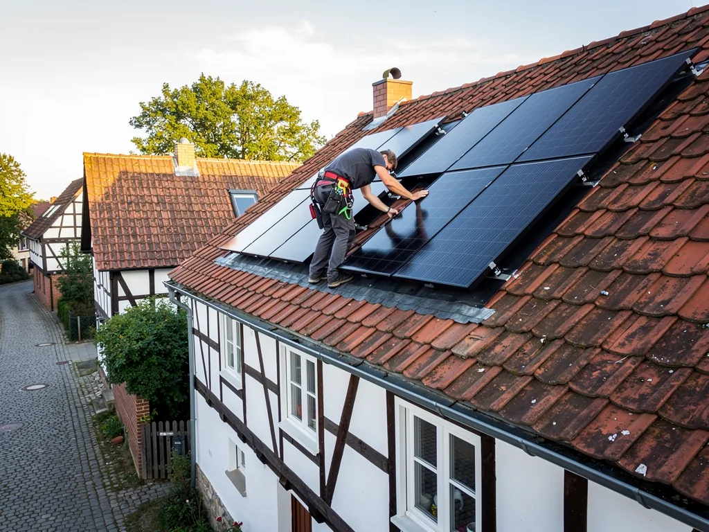 Photovoltaik Denkmalschutz in Sachsen-Anhalt effektiv umsetzen und genehmigen Photovoltaikanlage auf denkmalgeschütztem Gebäude in Sachsen-Anhalt mit Fachberatung