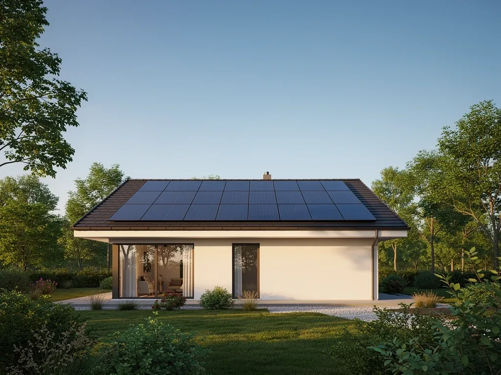 Photovoltaik Energieautarkie: Nachhaltigkeit und Kostensicherheit im Alltag Moderne Photovoltaik-Anlage mit Stromspeicher für nachhaltige Energieautarkie im Haushalt