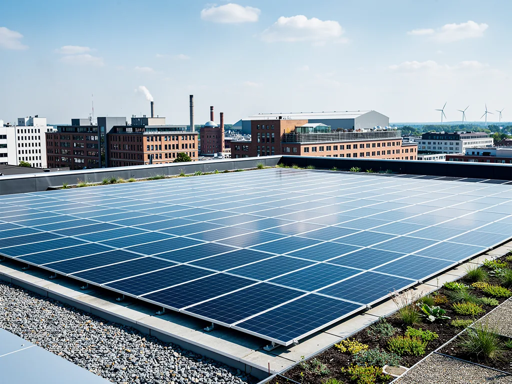 Photovoltaik Nordrhein-Westfalen 2026 Trends, Potenziale und Herausforderungen im Überblick Moderne Photovoltaikanlage in Nordrhein-Westfalen mit Fokus auf zukünftige Energietrends