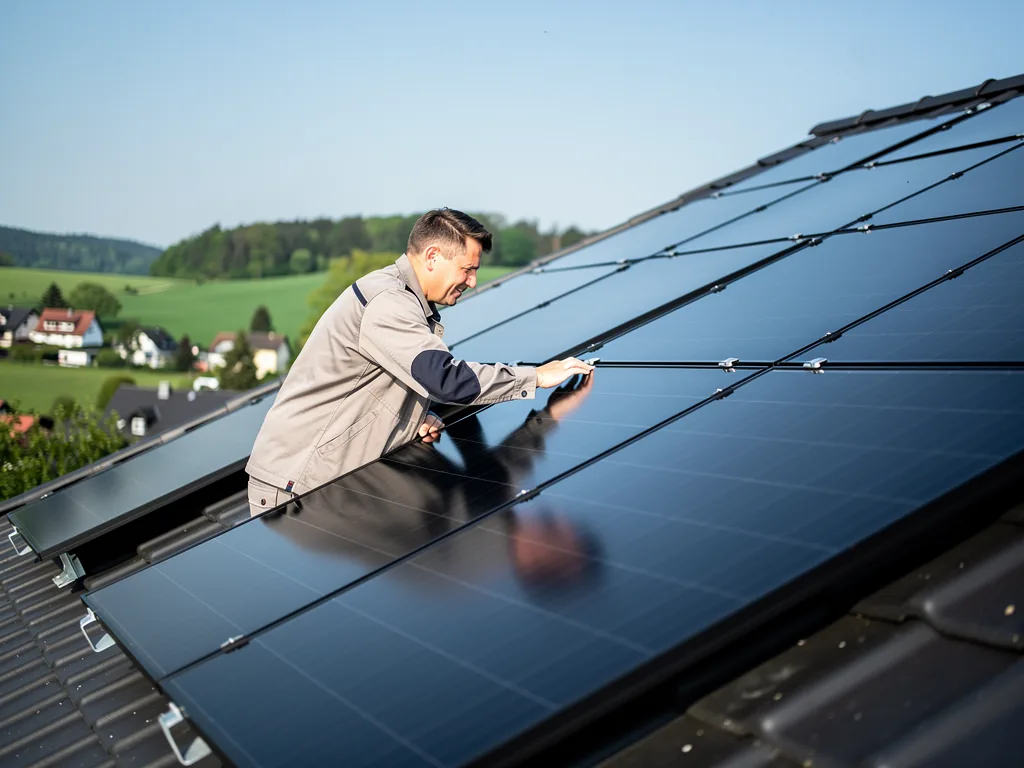Wie hoch sind Photovoltaik Saarland Kosten Aktuelle Preistrends 2024 Photovoltaik-Anlage auf Hausdach im Saarland Kosten und Preistrends 2024