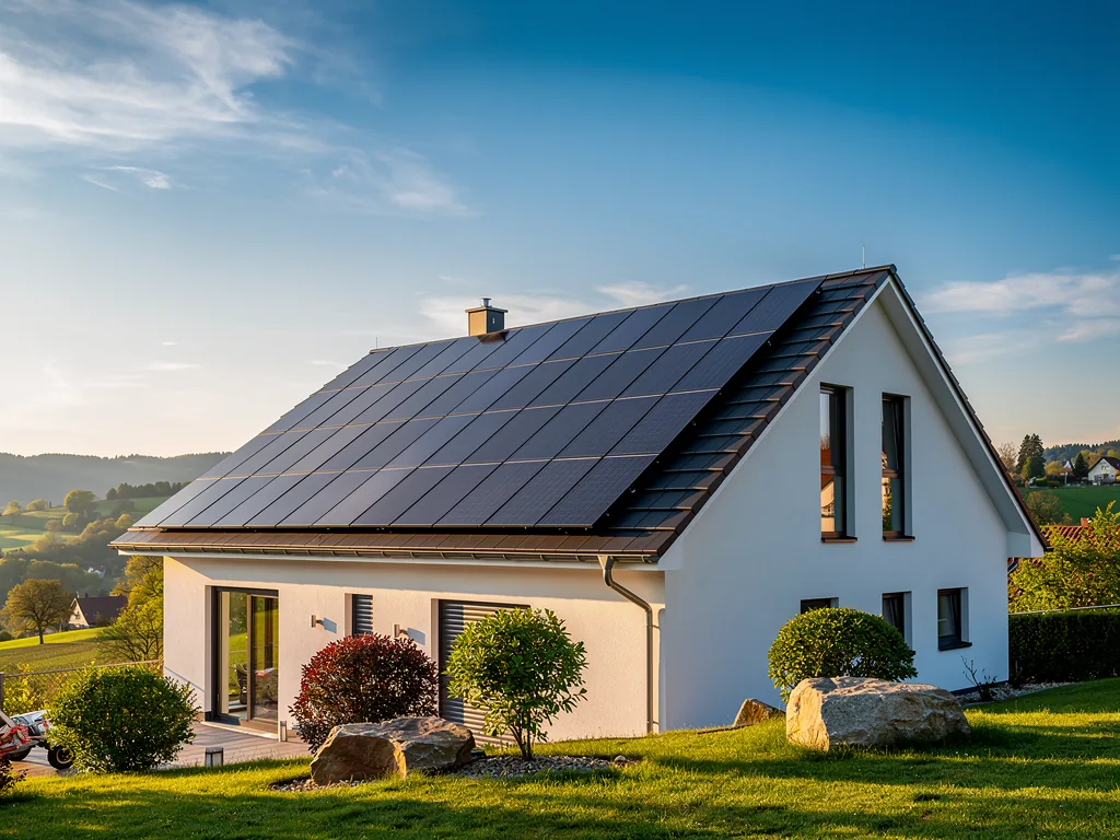 Photovoltaik Sachsen privat nutzen und verstehen leicht gemacht Privates Photovoltaik-Dach mit Solarmodulen in Sachsen für nachhaltige Energieversorgung