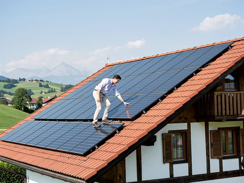 Photovoltaikanlage auf Einfamilienhausdach in Bayern mit Steuerinfos für 2026