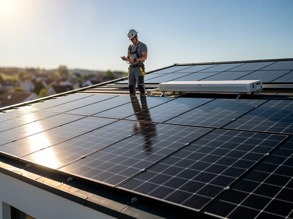 Warum Photovoltaik Vorteile Ihre Stromkosten langfristig nachhaltig senken Moderne Photovoltaikanlage auf Hausdach senkt Stromkosten nachhaltig durch Eigenverbrauch