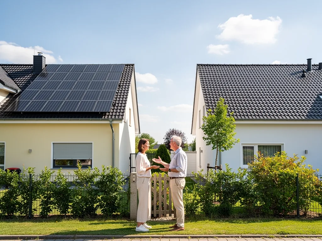 PV Abstand Nachbar in Schleswig-Holstein korrekt einhalten und nutzen Photovoltaikanlage mit ausreichendem Abstand zum Nachbargrundstück in Schleswig-Holstein