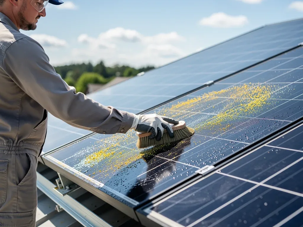 Effiziente PV Anlage Reinigung für nachhaltigen Stromertrag im Alltag Saubere Solarmodule einer PV Anlage zur effizienten Stromertragssicherung im Alltag