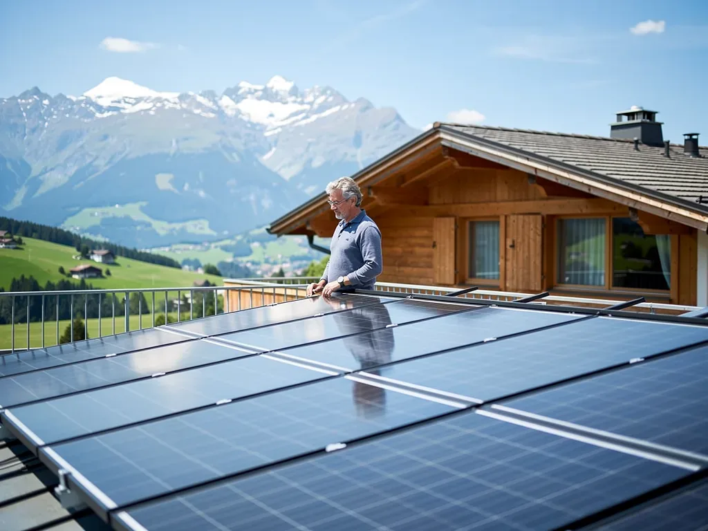 PV-Kosten in der Schweiz: Was Hausbesitzer erwarten können Photovoltaikanlage auf Einfamilienhaus in der Schweiz zur Kostenübersicht für Hausbesitzer
