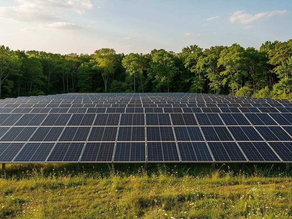 Öffentliches PV-Interesse: Neue Impulse für Großprojekte Photovoltaikanlage im Bau mit Fokus auf öffentliches Interesse und Großprojekte